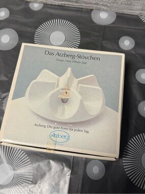 NIB- MCM Vintage Arzberg Germany White Porcelain Votive Candle Holder Tealight